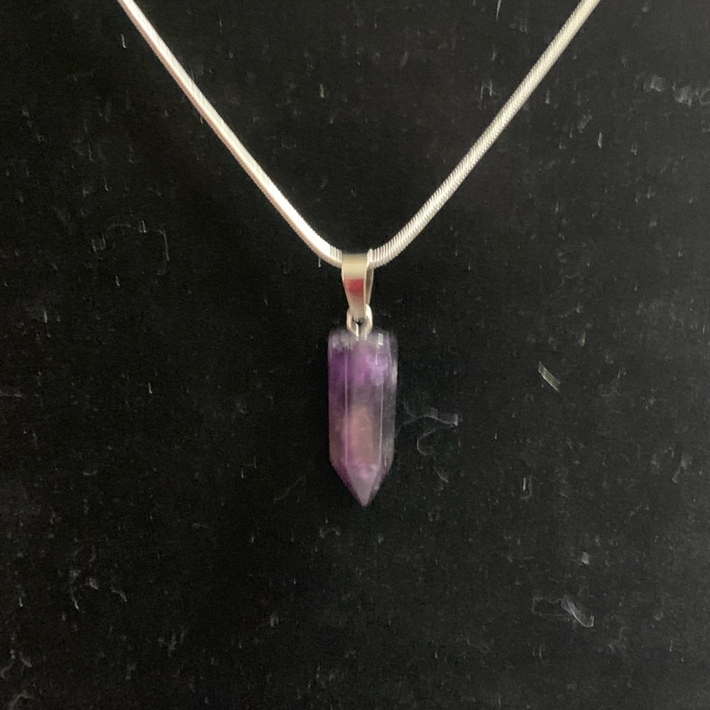 Amethyst point necklace